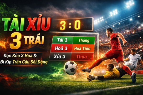 Bí quyết chọn cửa Tài hay Xỉu khi nhà cái ra kèo 3 trái